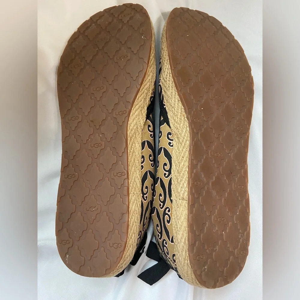 UGG Women’s Marrakech Indah Espadrille Ballet Flat Black/Tan Sz 6 EUC, Spring - Picture 7 of 13